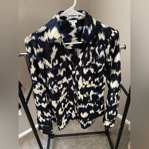 Express Abstract Print Slim Portofino Shirt